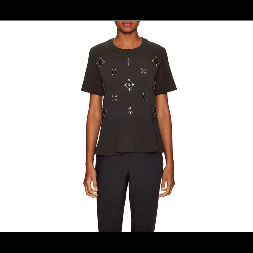 Kate Spade New York Women's Embellished Peplum Top